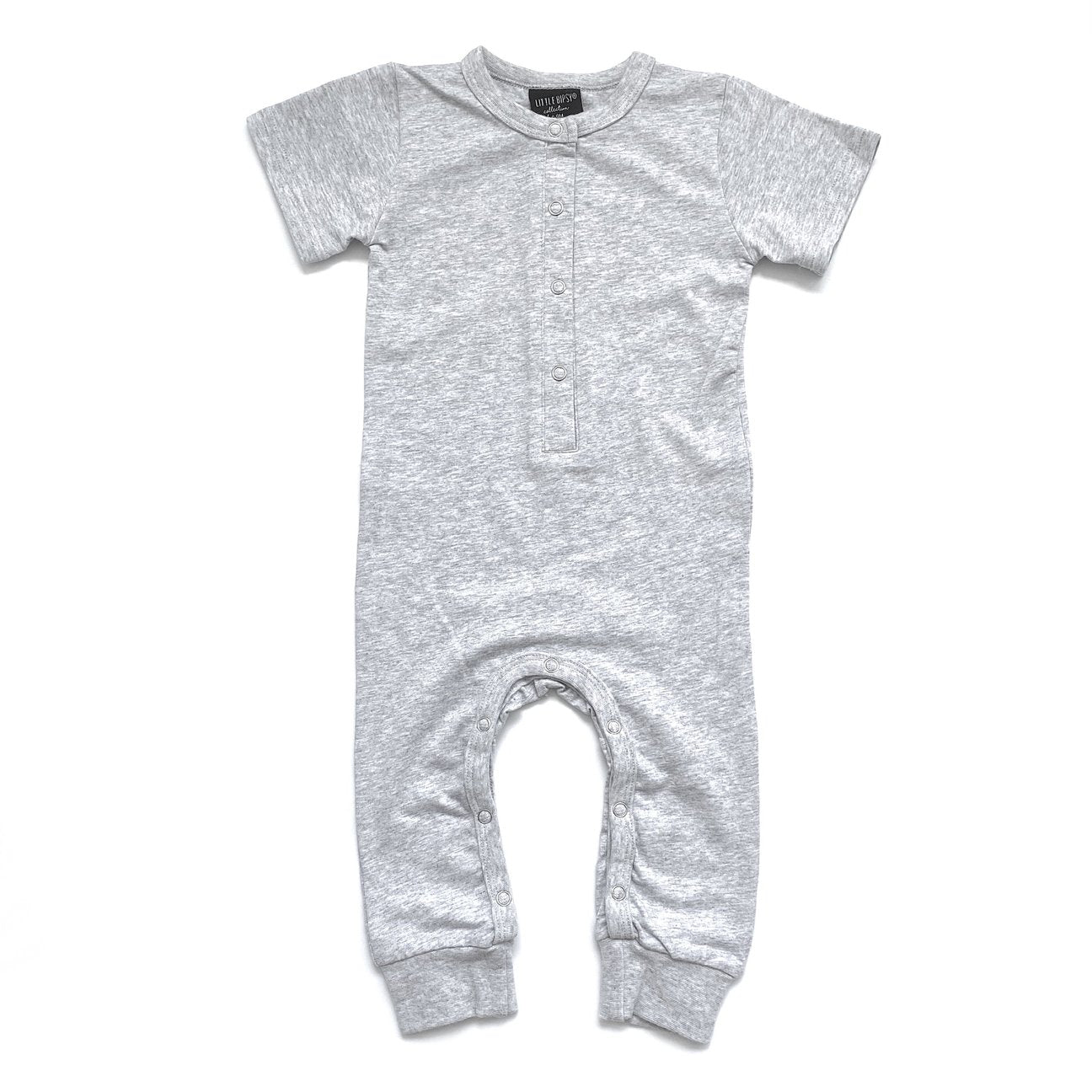 Little Bipsy Snap Romper - Grey