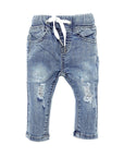 Light Wash Distressed Denim