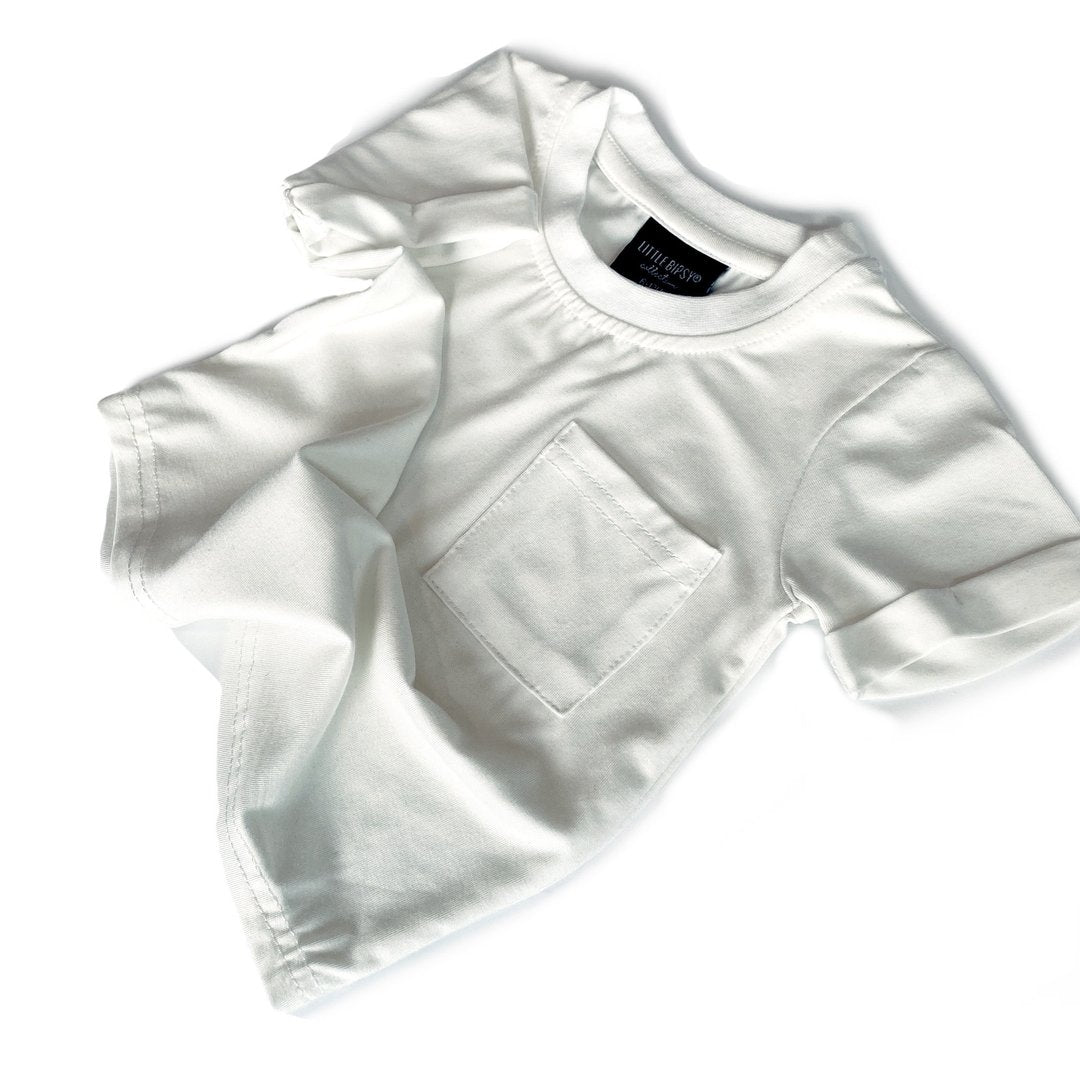 Little Bipsy Short Sleeve Pocket Tee - Off White