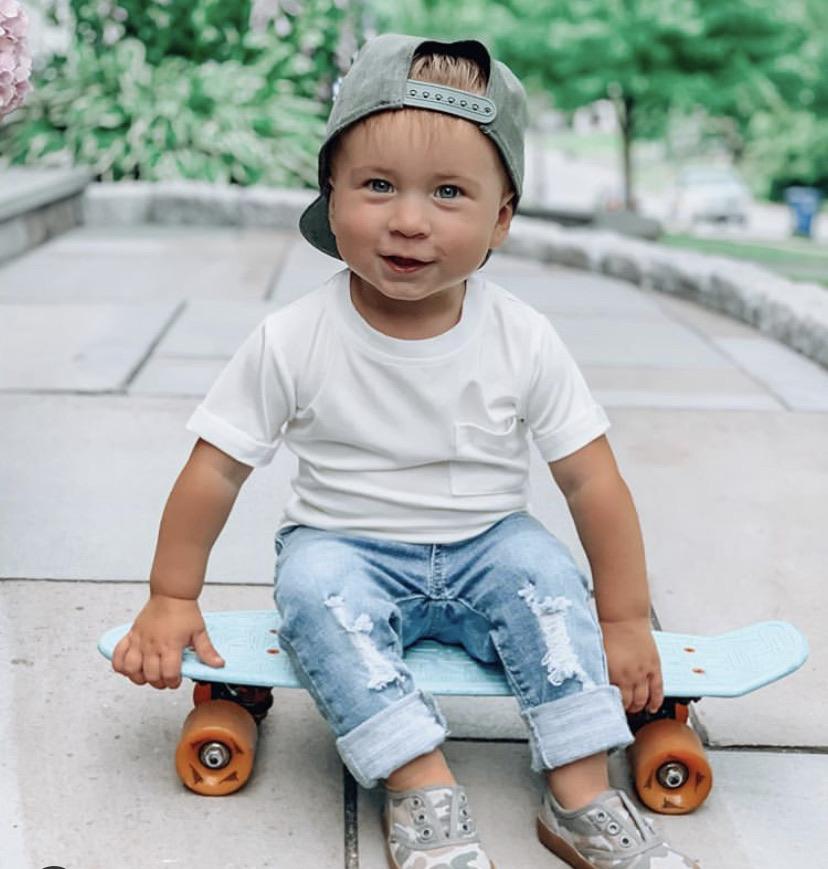 Little Bipsy Short Sleeve Pocket Tee - Off White