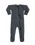 Viscose Bamboo + Organic Cotton Zipper Jumpsuit - Midnight: 6-12M