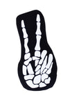 Skeleton peace sign pillow