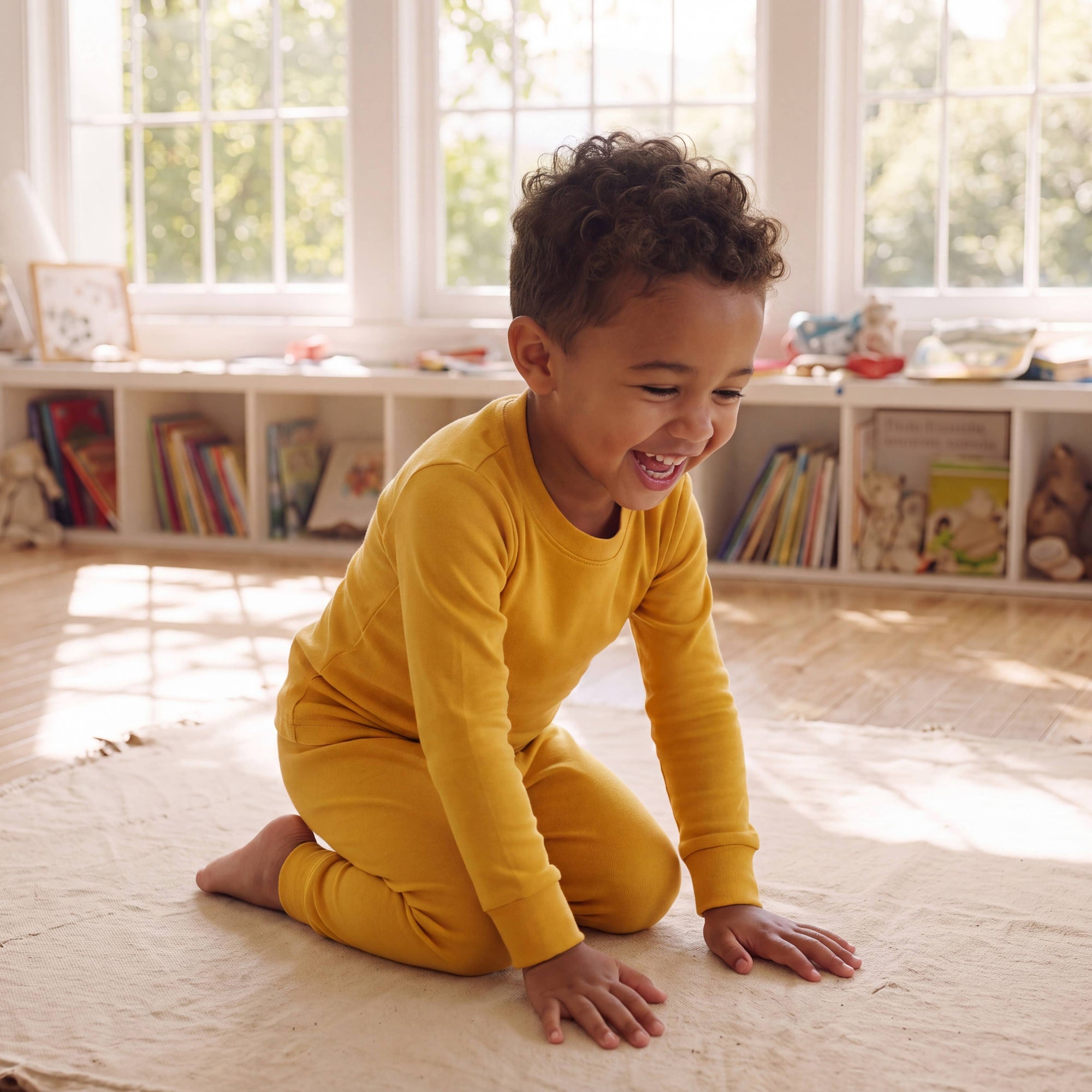 Modal Mustard Kids Pajama Sleepwear Set