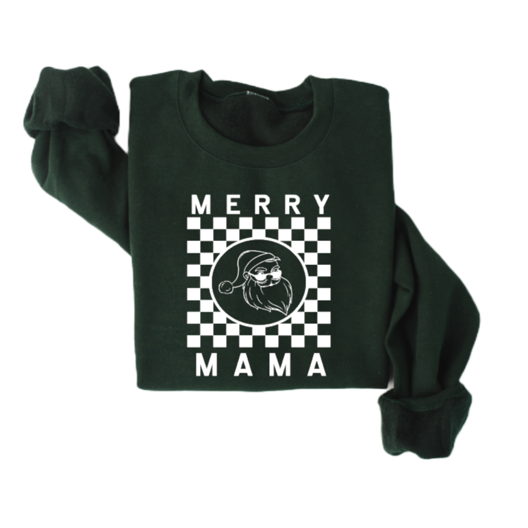 Merry Mama - Green Checkered Pullover
