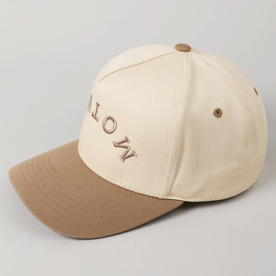 MOTHER Upside Down Lettering Embroidery Cap: Black / ONE SIZE