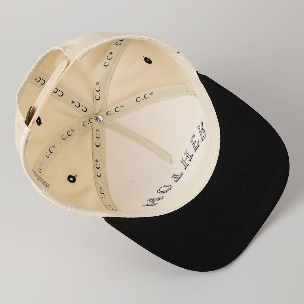 MOTHER Upside Down Lettering Embroidery Cap: Black / ONE SIZE