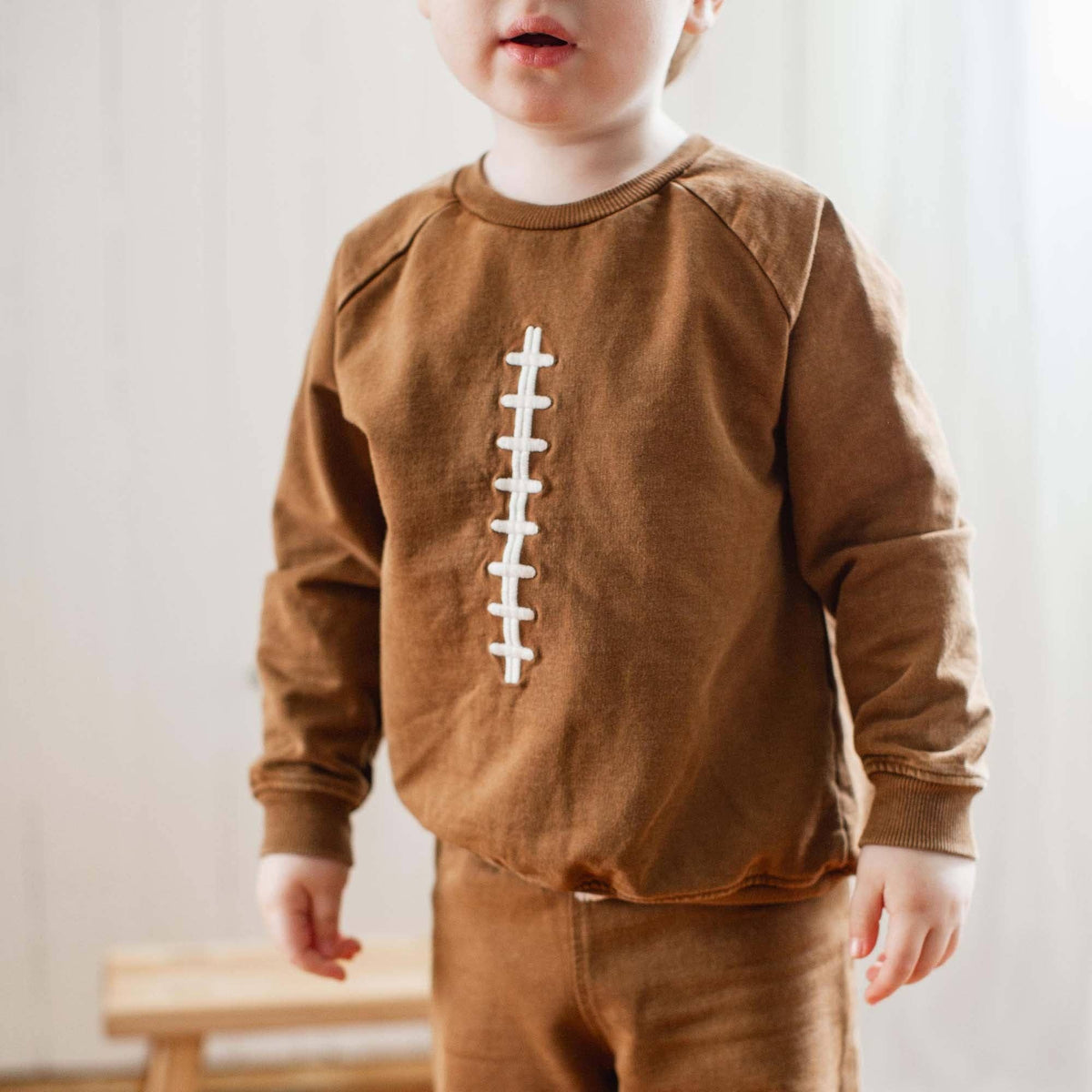 Acid Wash Football Toddler Sweatshirt Set: Hunter / 3 Toddler