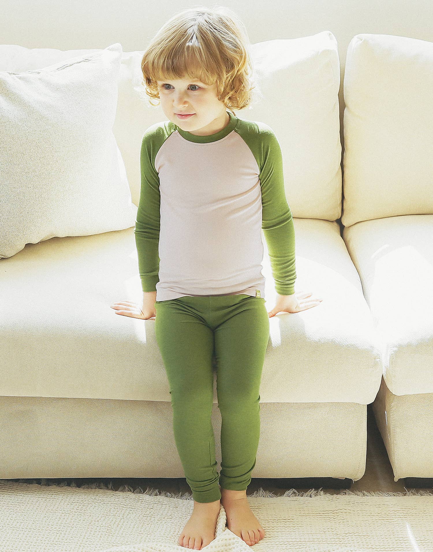 Modal Raglan Boys Girls  Long Sleeve PJs