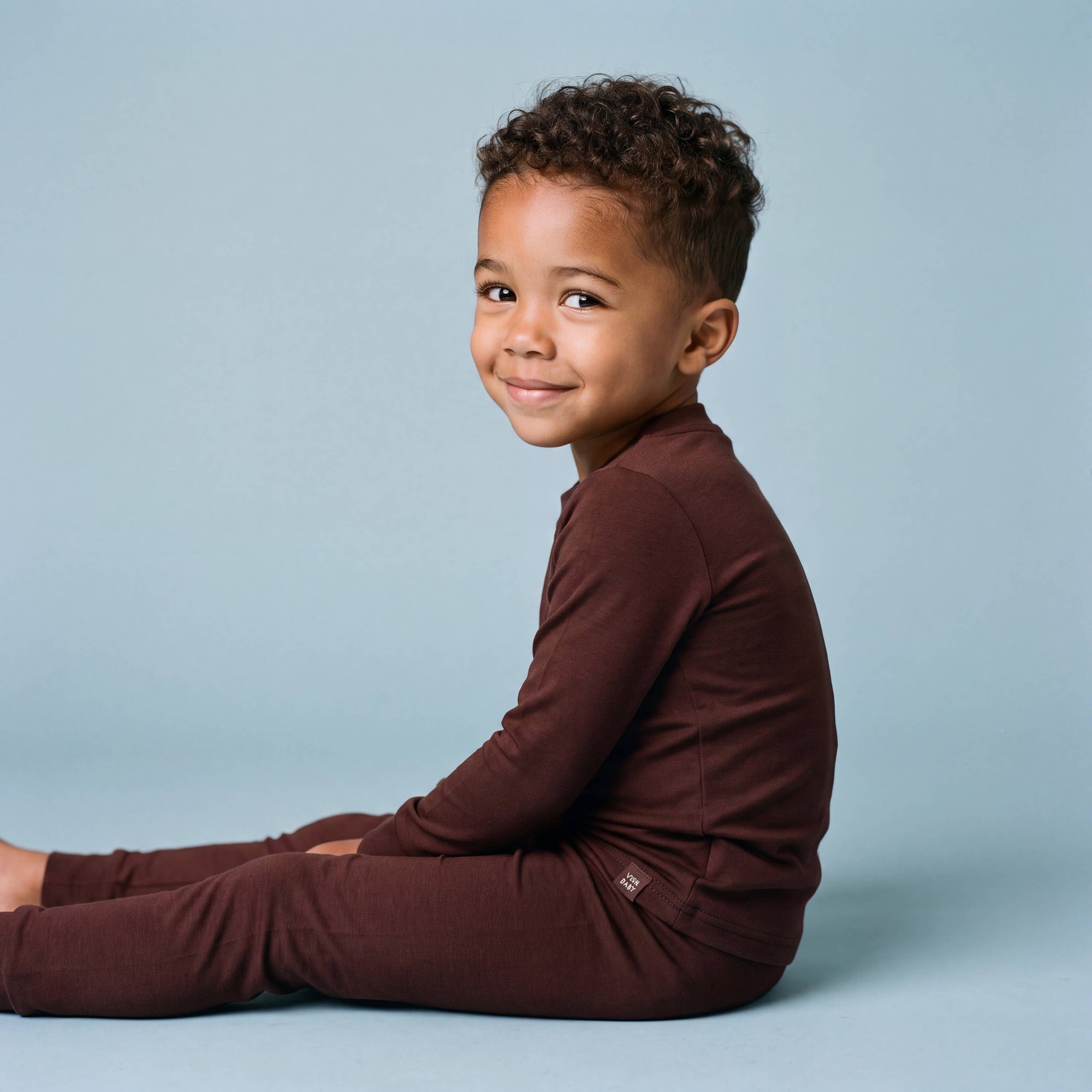 Modal Dark Brown Long Sleeve PJs
