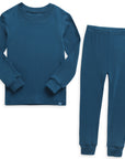 Bamboo Teal Long Sleeve PJs