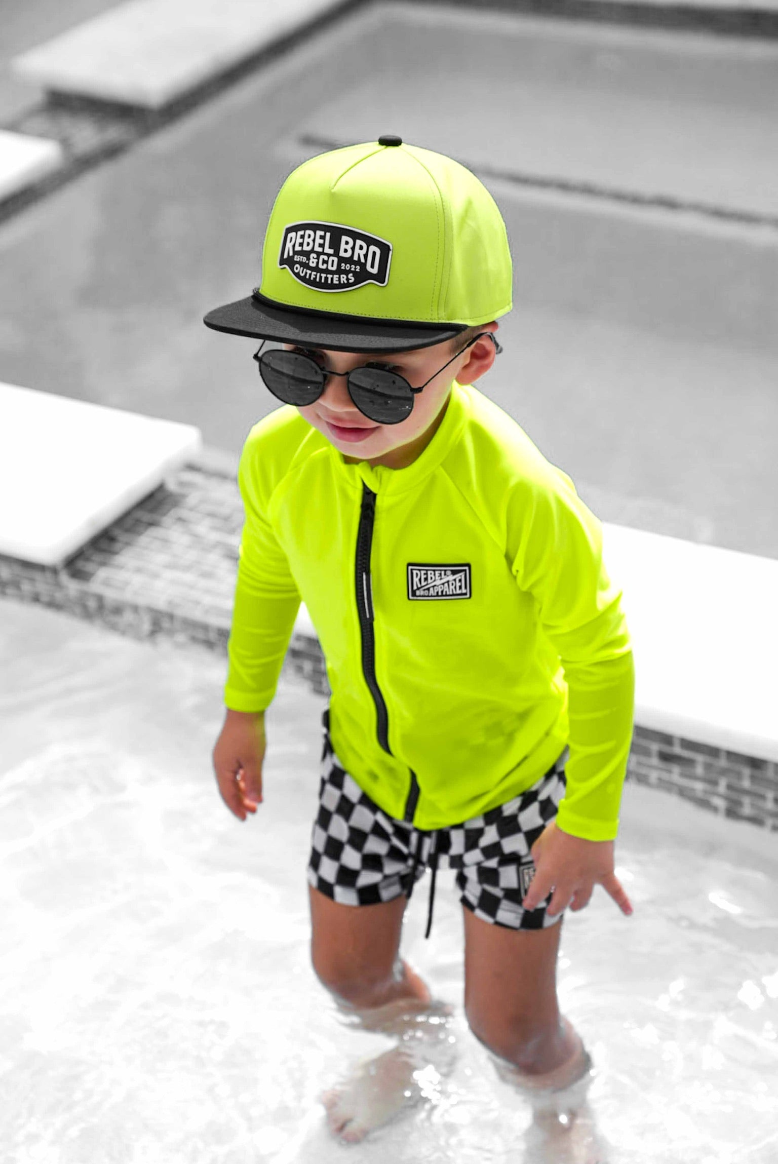 UPF50+ Long Sleeve Rash Guard in Neon Electric Lime || PREORDER