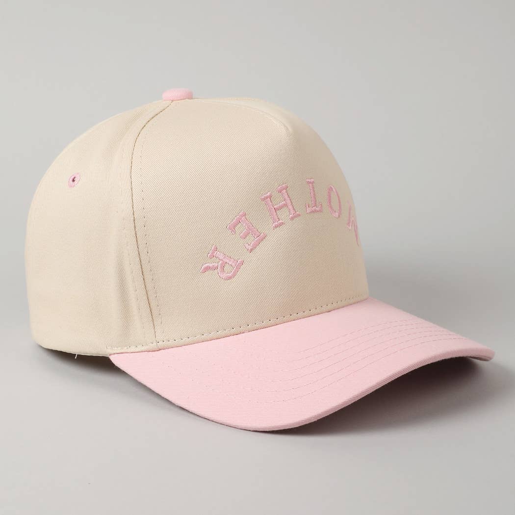 MOTHER Upside Down Lettering Embroidery Cap: Black / ONE SIZE