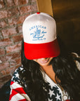 American Cowgirl - Red Vintage Trucker Hat