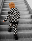 Fleece Hoodie + Sweatpants Set in Venice (Checkered)