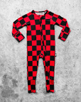 Bamboo Zippy Sleeper in Americana Red + Black (Checkered)