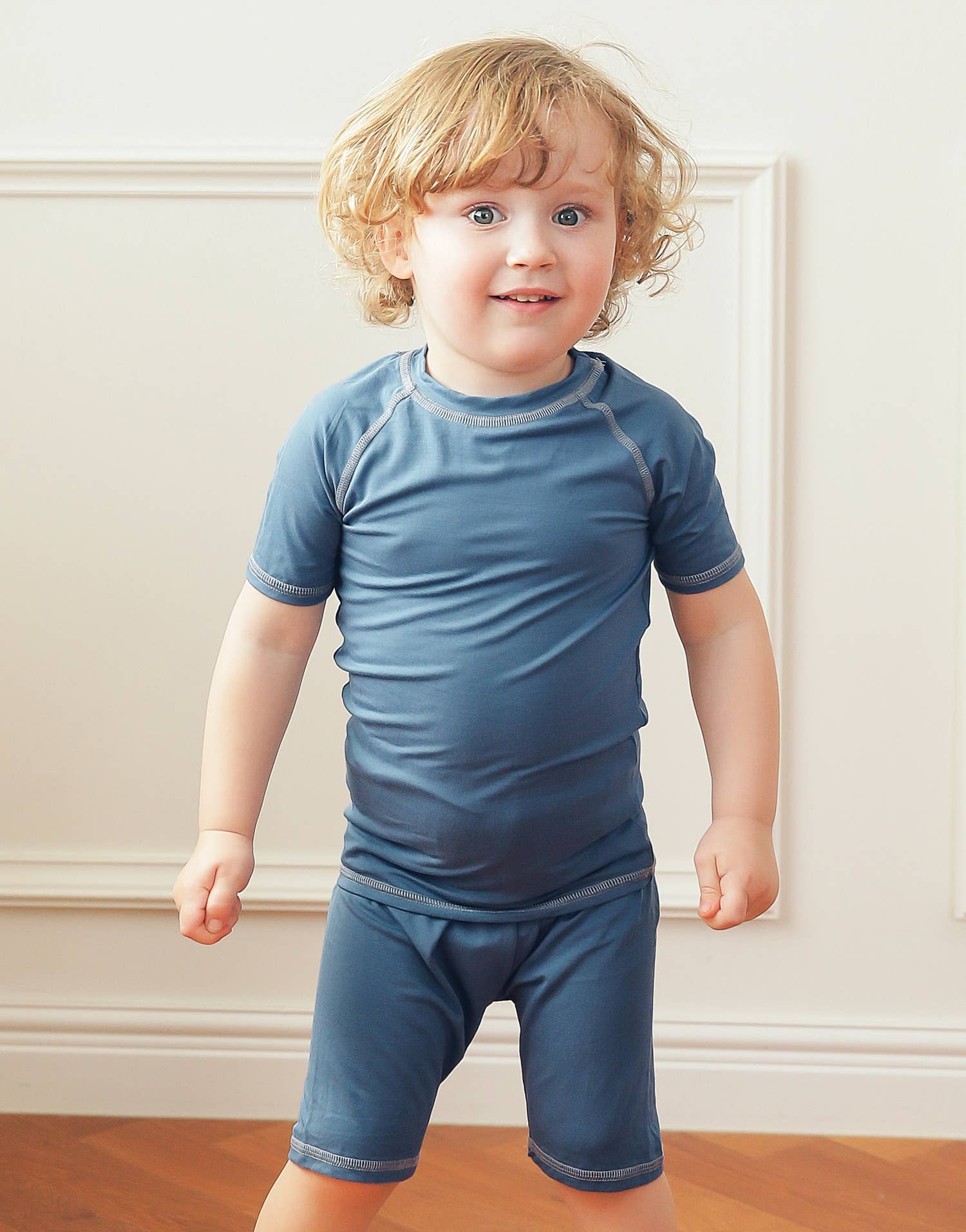 Bluestone Bamboo Stitch Boys Girls Baby Short Sleeve PJs