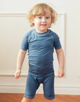 Bluestone Bamboo Stitch Boys Girls Baby Short Sleeve PJs