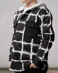 Checker Hooded Shacket