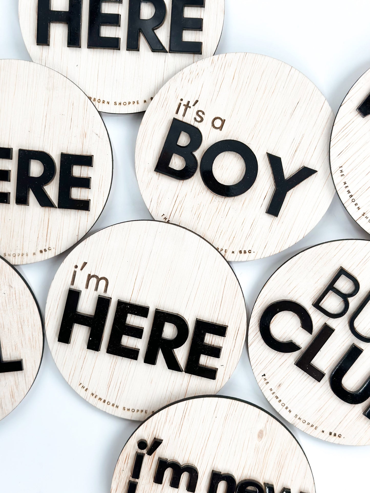 He’s Here + It’s a Boy — Double Sided Sign