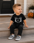 Mama's Boo Skeleton Heart Hands