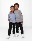 Cotton Twill Joggers - Black
