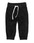 Cotton Twill Joggers - Black