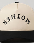 MOTHER Upside Down Lettering Embroidery Cap: Black / ONE SIZE