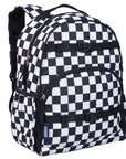 Black and White Checkered Medium Eco Backpack - 12L