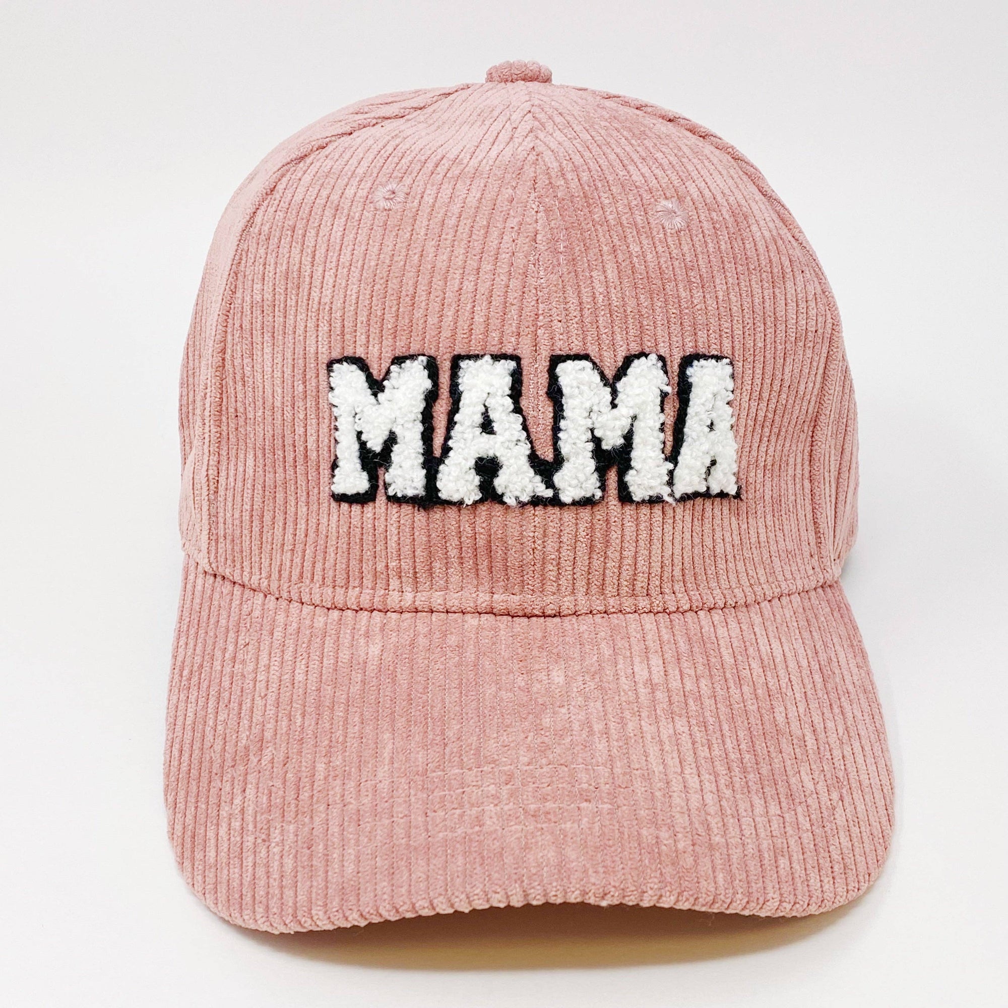 Corduroy Mama Ball Cap: White