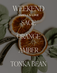 Weekend Soy Candle - Clear Jar - 9 oz