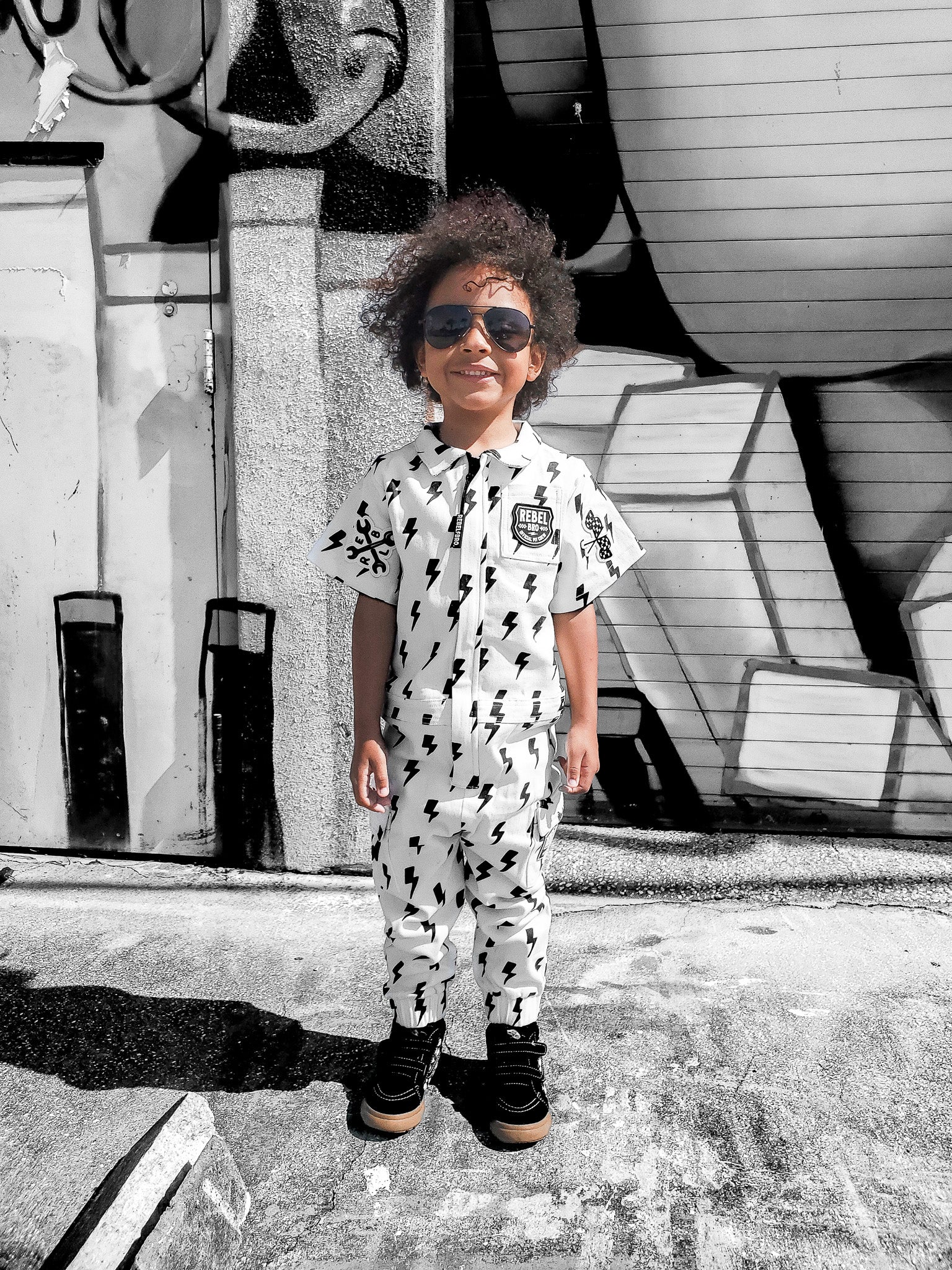 Pit Crew Romper in Bowie