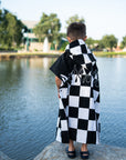 Checker Flame Hooded Towel