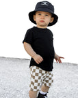 DENIM SHORTS - CHECKERS