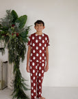 Youth Straight Leg Bamboo Pajamas | Vintage Santa