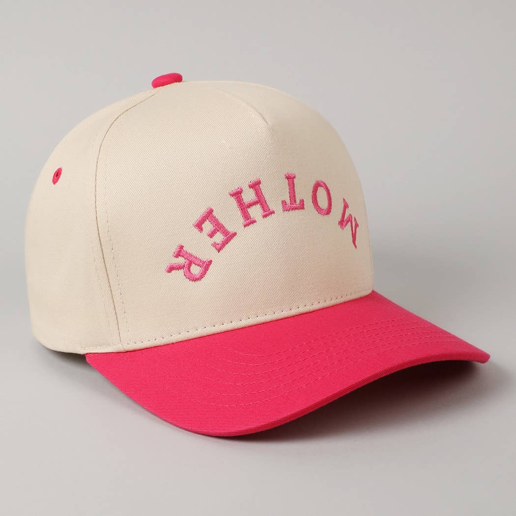 MOTHER Upside Down Lettering Embroidery Cap: Black / ONE SIZE