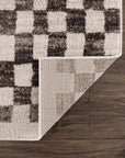 Benjy Cream & Charcoal Checkered Area Rug