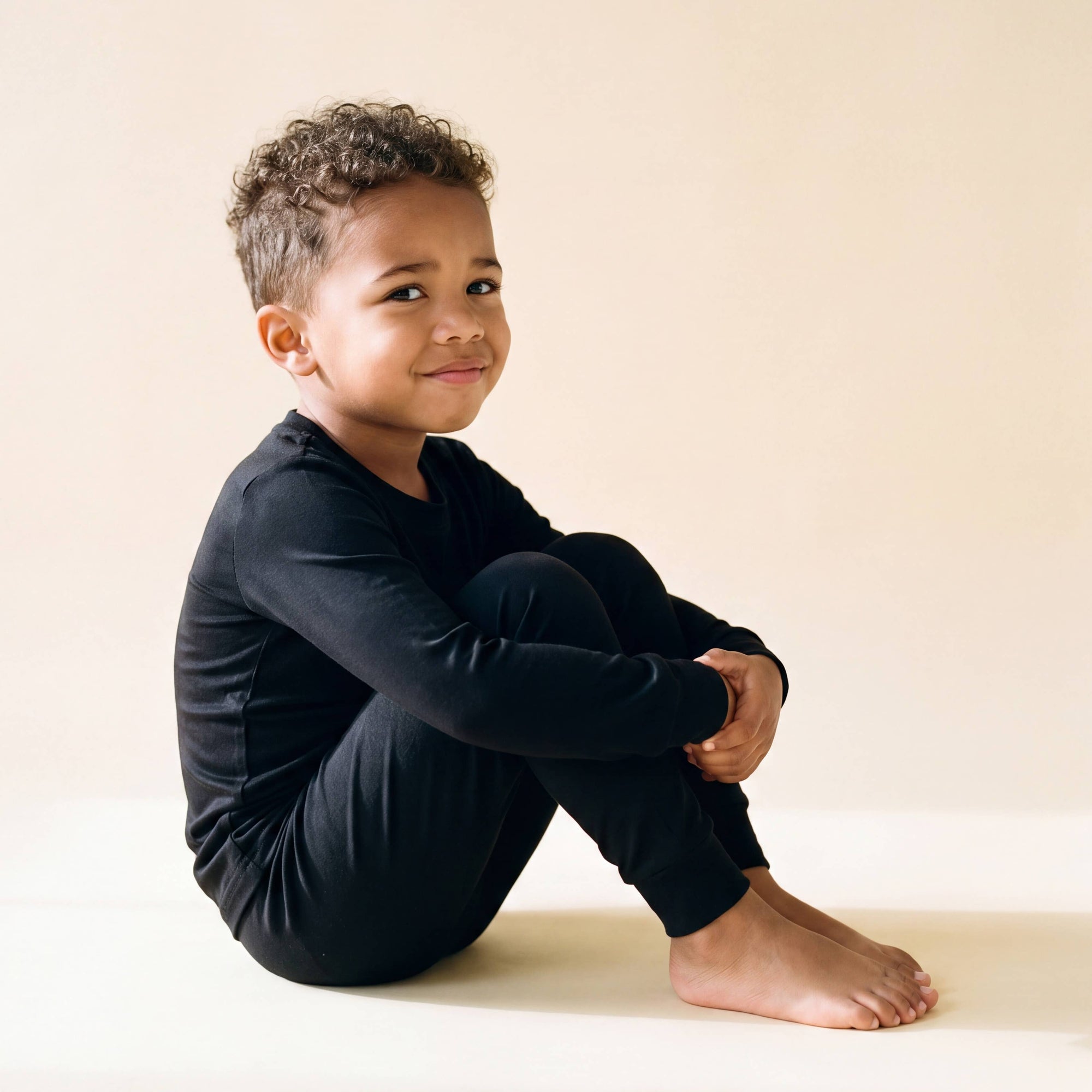 Modal Black Long Sleeve PJs