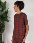 Youth Straight Leg Bamboo Pajamas | Christmas Plaid