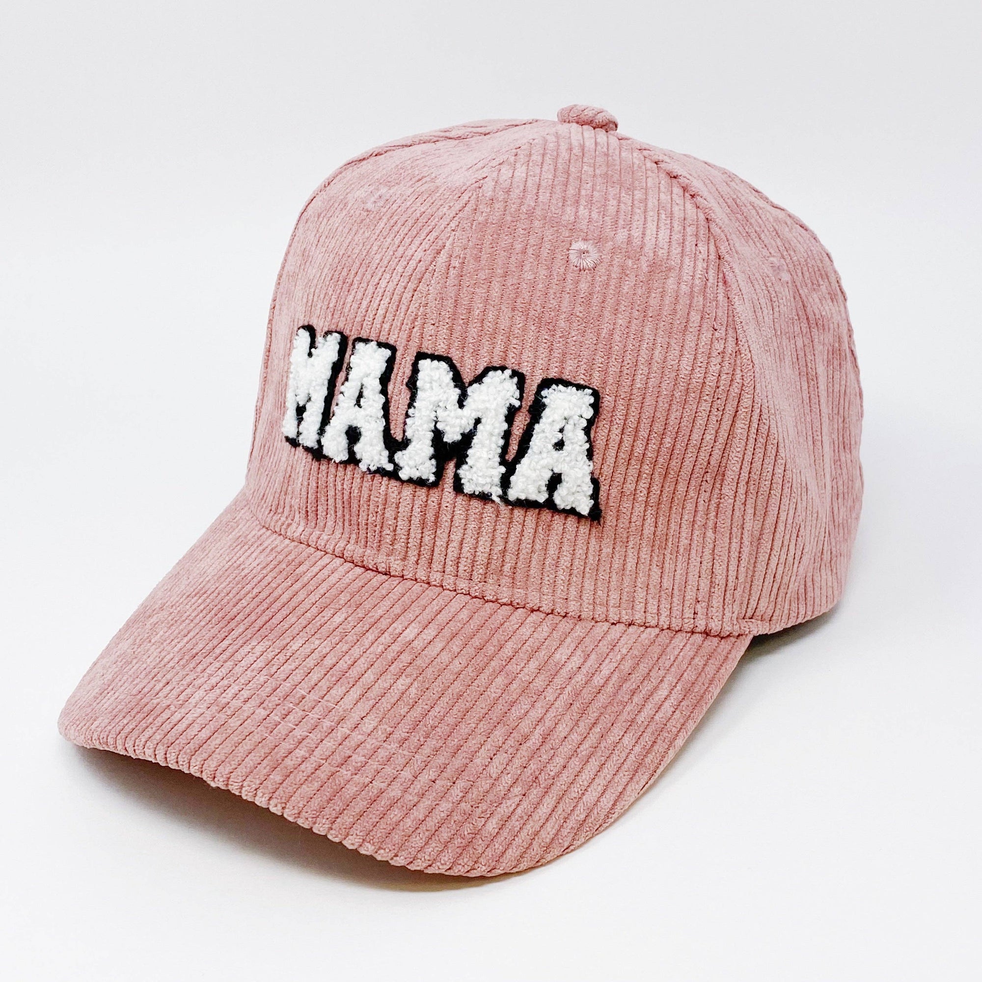 Corduroy Mama Ball Cap: White