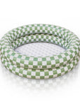Ali+Oli Two-Ring Inflatable Kiddie Pool (Green Checkers)