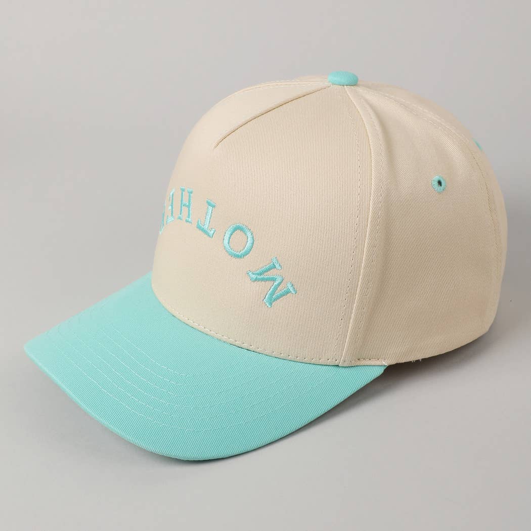 MOTHER Upside Down Lettering Embroidery Cap: Black / ONE SIZE