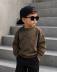 Acid Wash Chocolate Crewneck