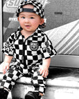 Pit Crew Romper in Venice