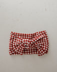 Bamboo Head Wrap | Red Gingham