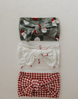 Bamboo Head Wrap | Red Gingham