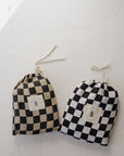 Muslin Crib Sheet | Black & White Checkerboard