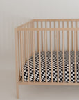 Muslin Crib Sheet | Black & White Checkerboard