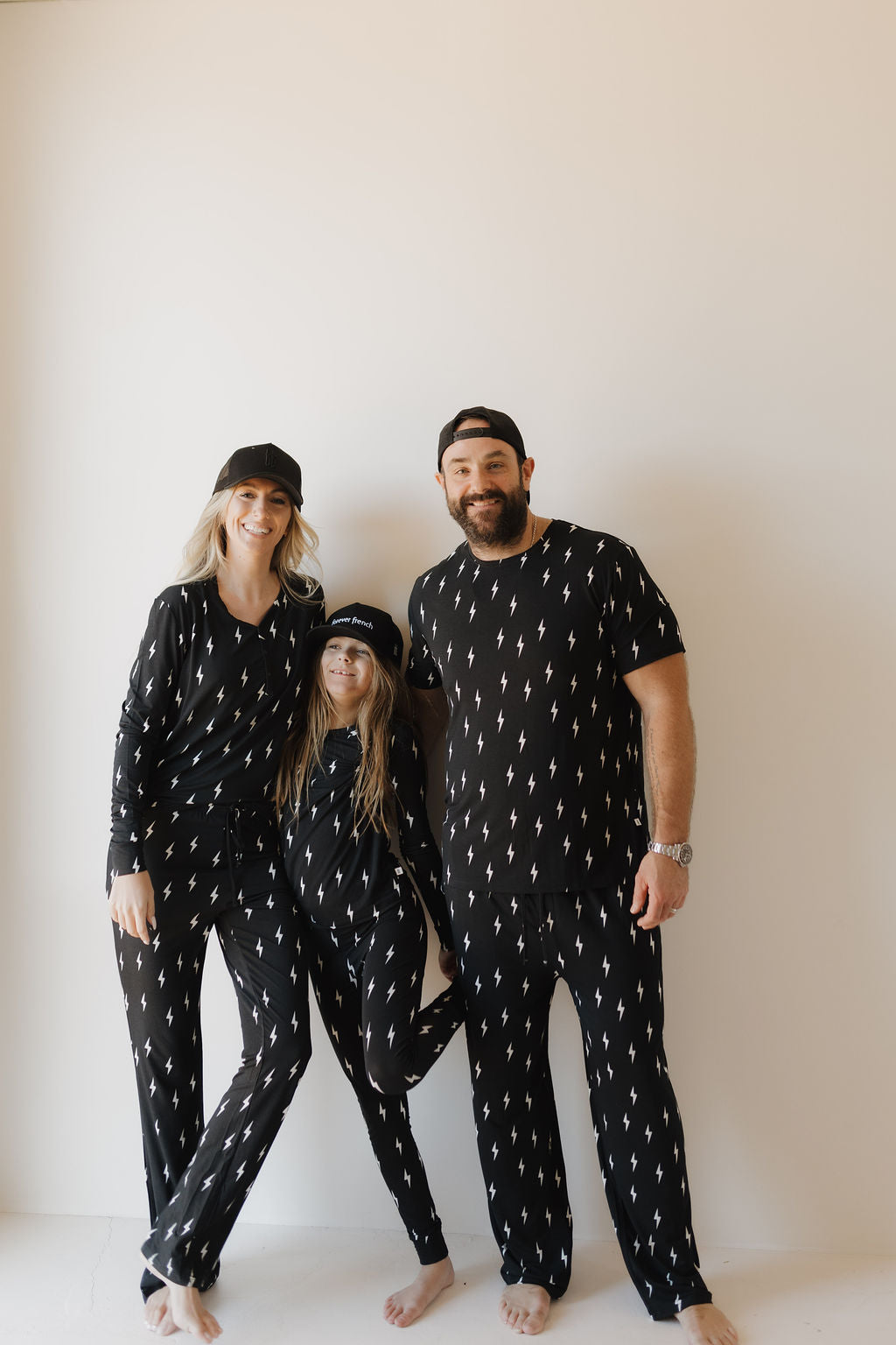 Women&#39;s Bamboo Pajama | Midnight Lightning Bolt || MATCHING KIDS