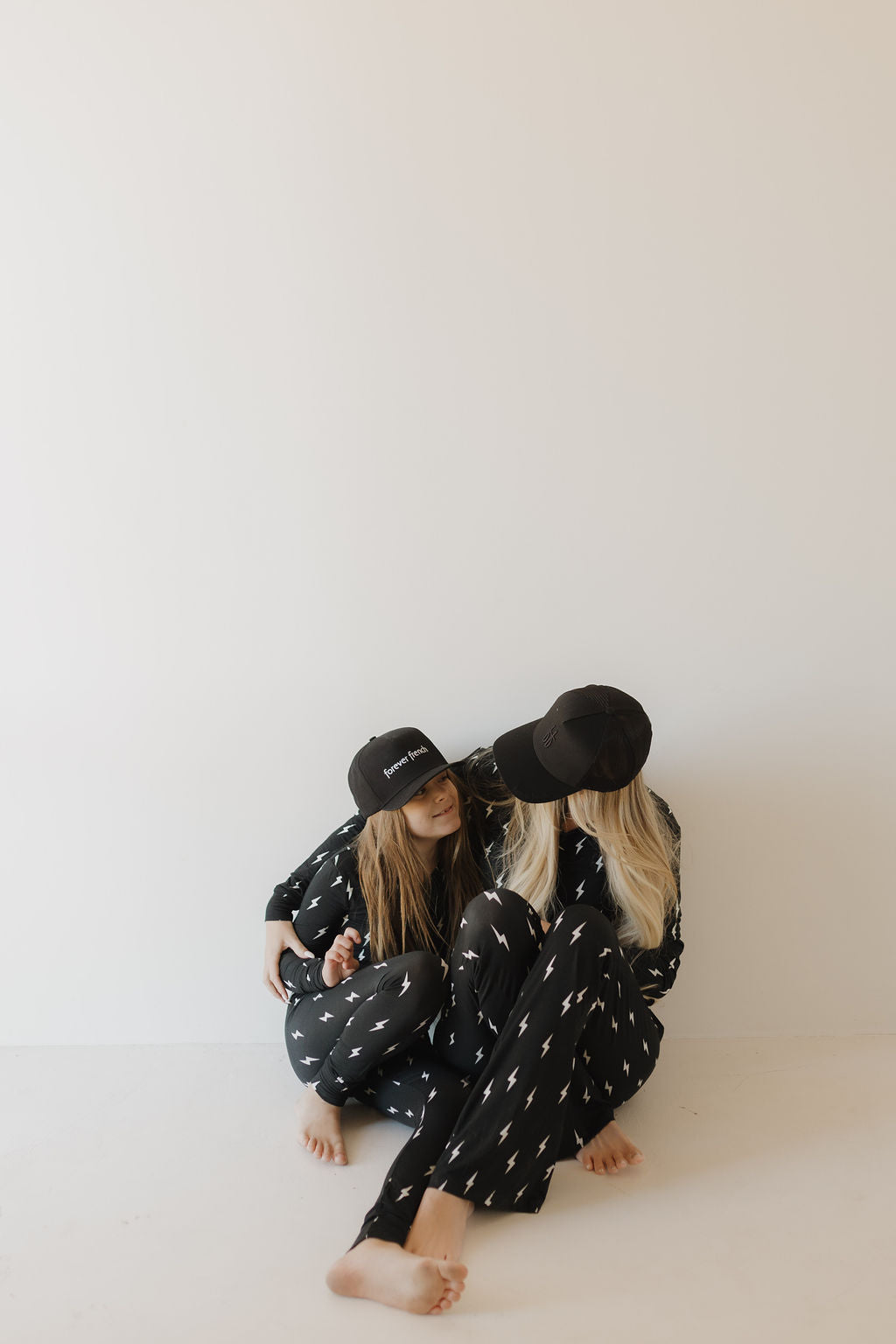 Women&#39;s Bamboo Pajama | Midnight Lightning Bolt || MATCHING KIDS