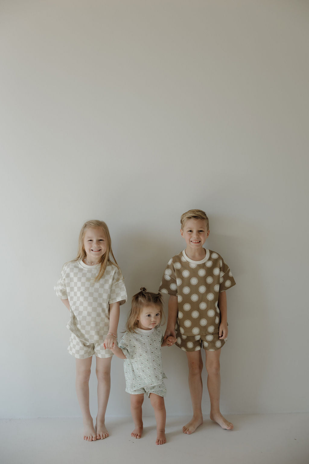 French Terry Short Set | Checkerboard